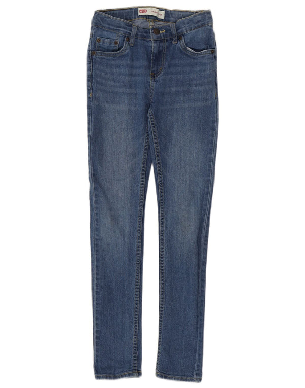 Джинсы суперскинни Levi's для мальчиков 11–12 лет W24 L27, синий хлопок