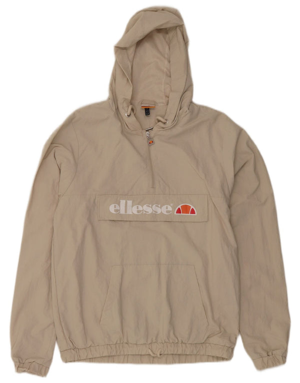 Женский оверсайз-пуловер от дождя Ellesse UK 8, маленький бежевый нейлон