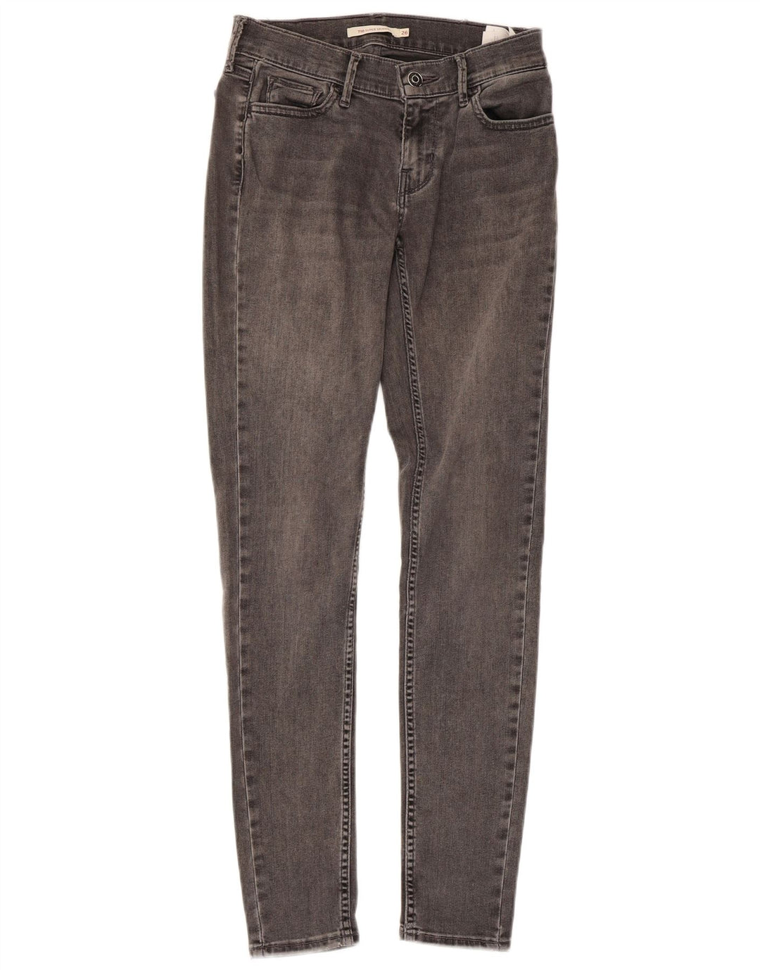 Женские джинсы LEVI'S 710 Super Skinny W26 L29 Серые, хлопок