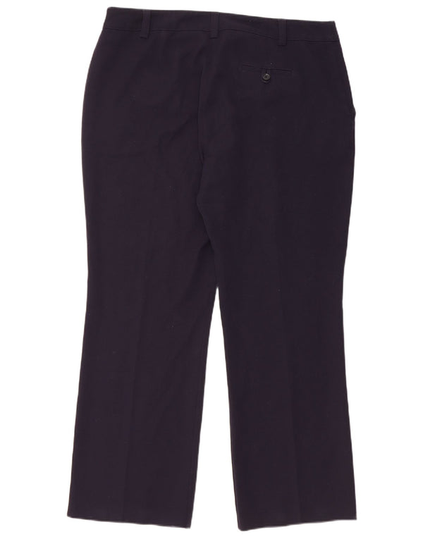 Женские прямые костюмные брюки Marks & Spencer UK 16, большие W34 L27, темно-синие