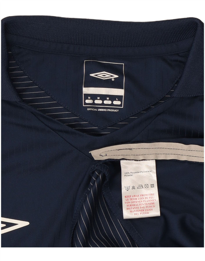 Мужской топ Umbro с длинным рукавом, средний темно-синий в полоску из полиэстера