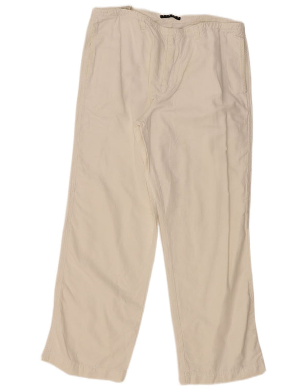 Мужские прямые повседневные брюки Sisley IT 50 Large W34 L28, белый хлопок