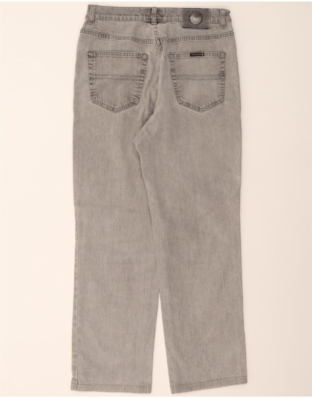 TRUSSARDI Mens Straight Jeans W34 L29 Grey Vintage Trussardi and Second-Hand Trussardi from Messina Hembry 