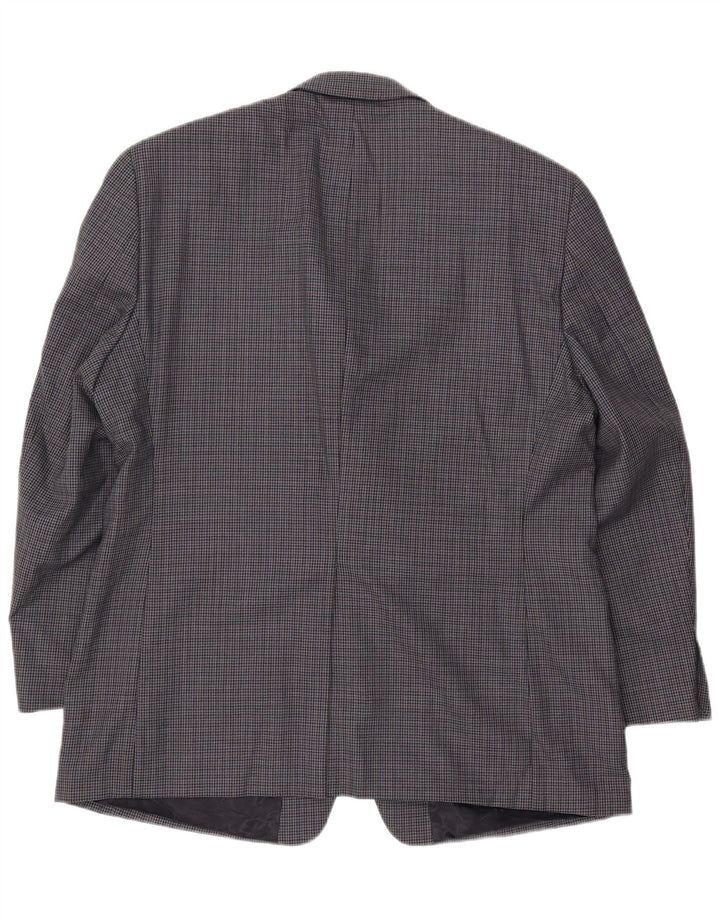 Мужской пиджак Chaps с 2 пуговицами, Великобритания 44, 2XL, темно-синий, шерсть с узором «гусиные лапки»