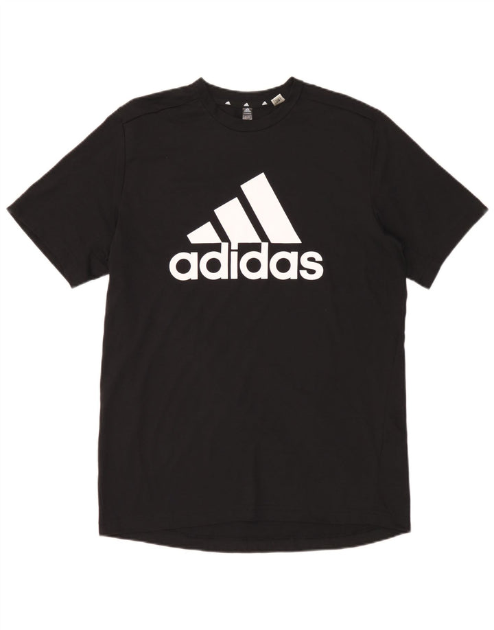 Мужская футболка Adidas Aeroready с графикой, средний черный полиэстер