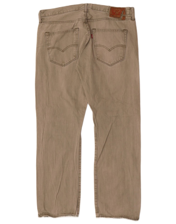 Мужские прямые повседневные брюки Levi's 501 W36 L30, цвет хаки, хлопок