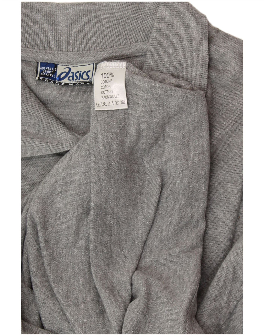 Мужская рубашка поло ASICS, большая серая хлопковая рубашка в крапинку