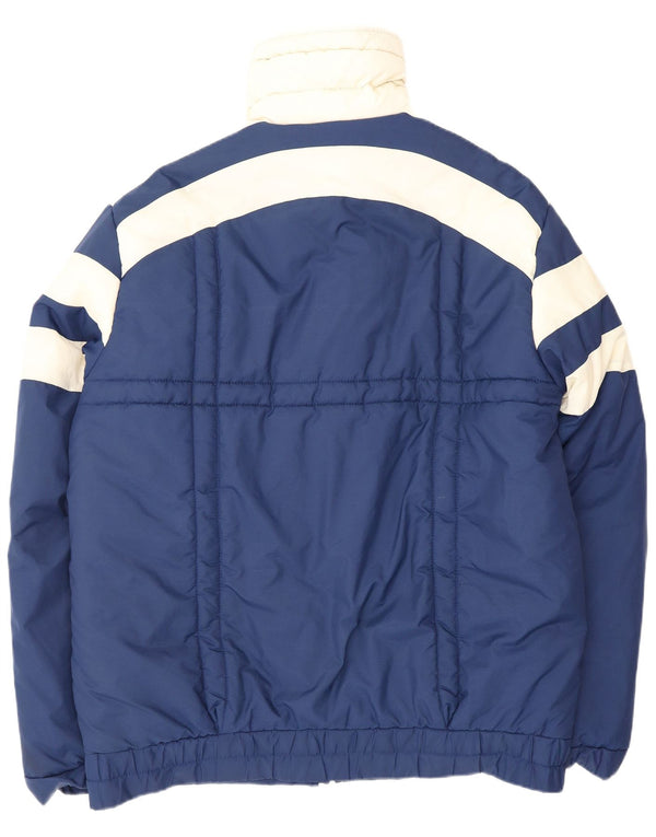 C&A Mens Padded Jacket EU 58 XL Blue Colourblock Polyamide