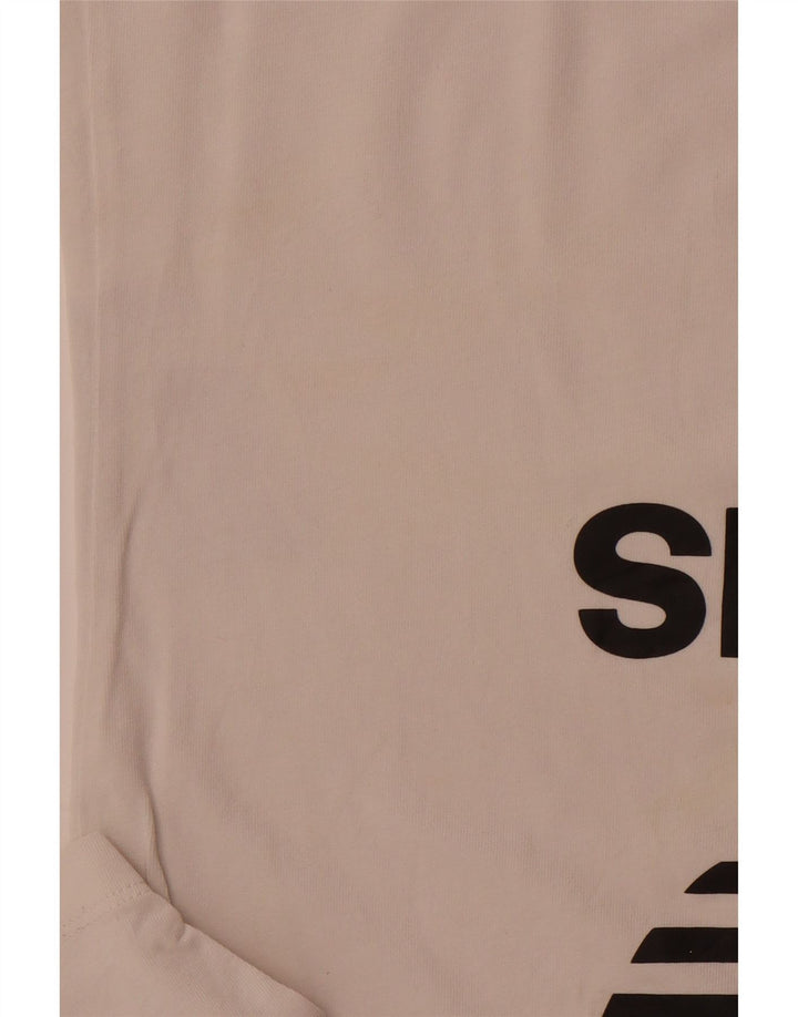 Женская футболка с рисунком ADIDAS Top UK 10, маленькая, белый хлопок