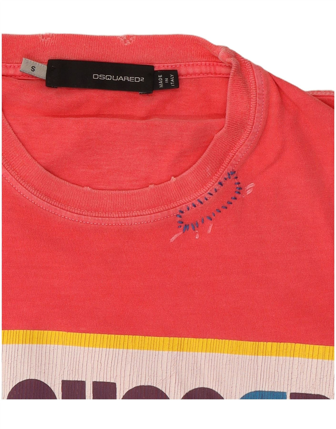 Мужская футболка с рисунком Dsquared2, маленький розовый цвет