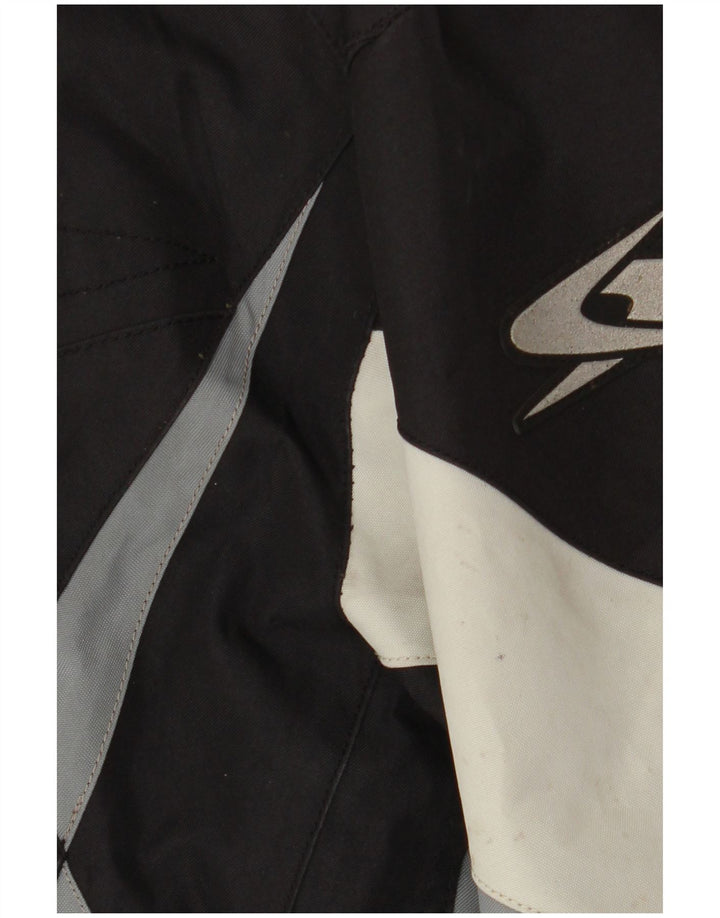 Мужская бомбер Spyke с графическим рисунком UK 40, большая черная байкерская куртка с цветными блоками