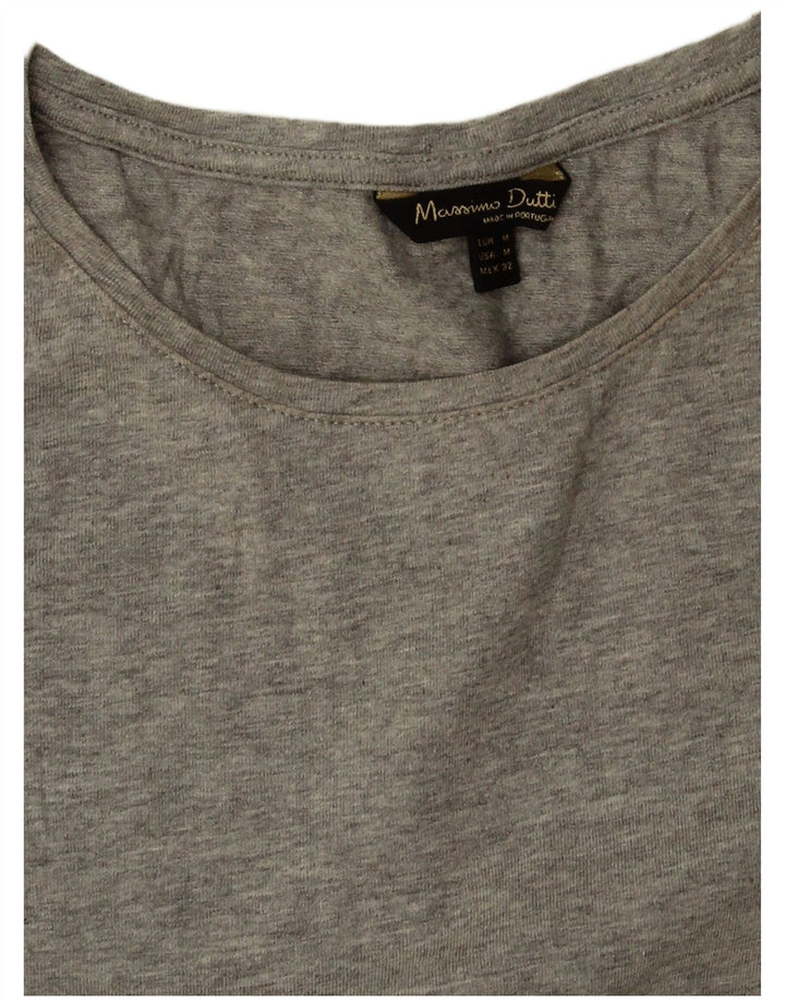 Женская футболка Massimo Dutti Top UK 12 Medium Grey