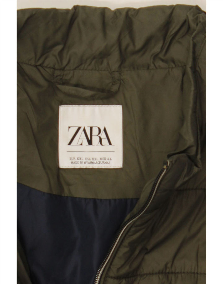 Мужской утепленный жилет Zara UK 44 2XL хаки