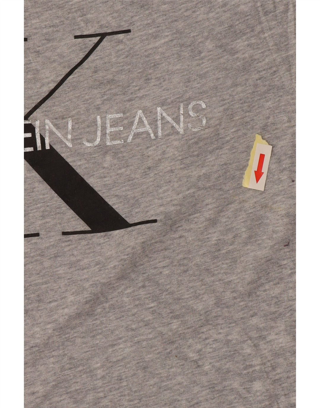 Женская футболка с рисунком Calvin Klein Top UK 18 XL Серый хлопок