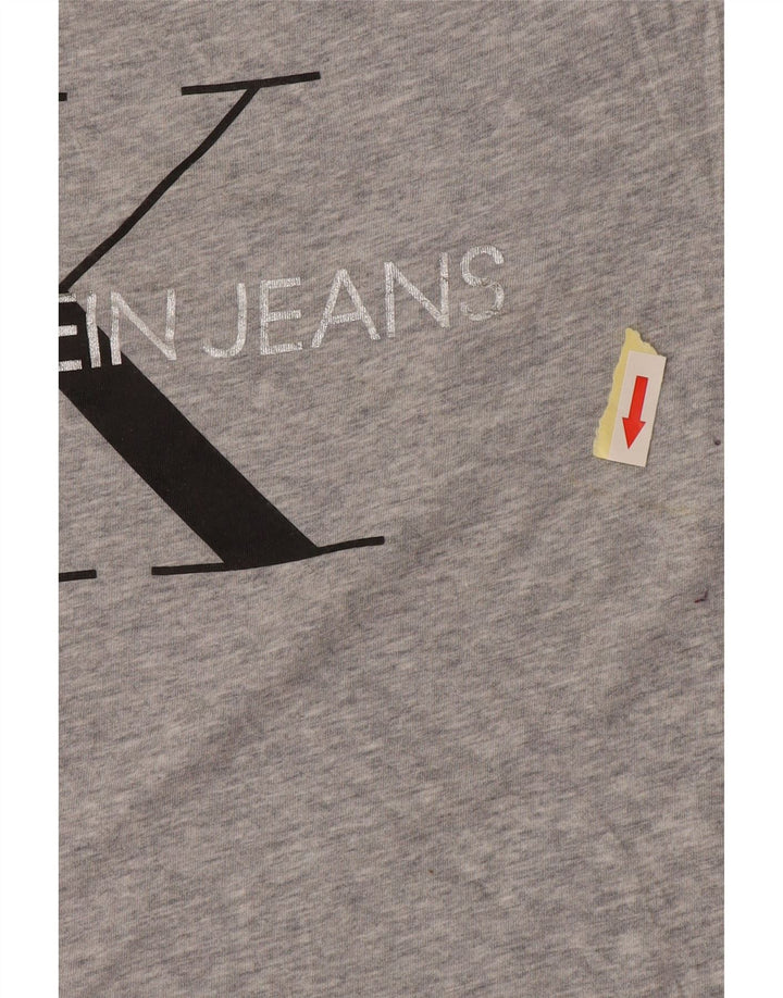 Женская футболка с рисунком Calvin Klein Top UK 18 XL Серый хлопок