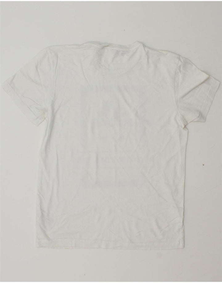 ADIDAS Mens Graphic T-Shirt Top Small White Cotton Vintage Adidas and Second-Hand Adidas from Messina Hembry 