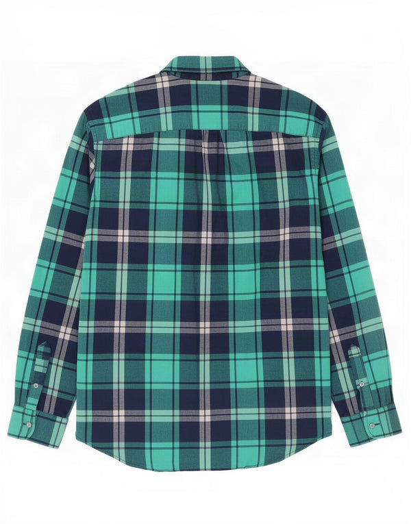 Мужская рубашка American Eagle XL, зеленая клетка, хлопок
