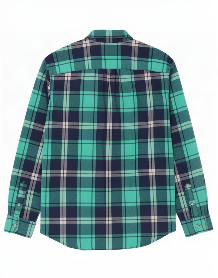 Мужская рубашка American Eagle XL, зеленая клетка, хлопок