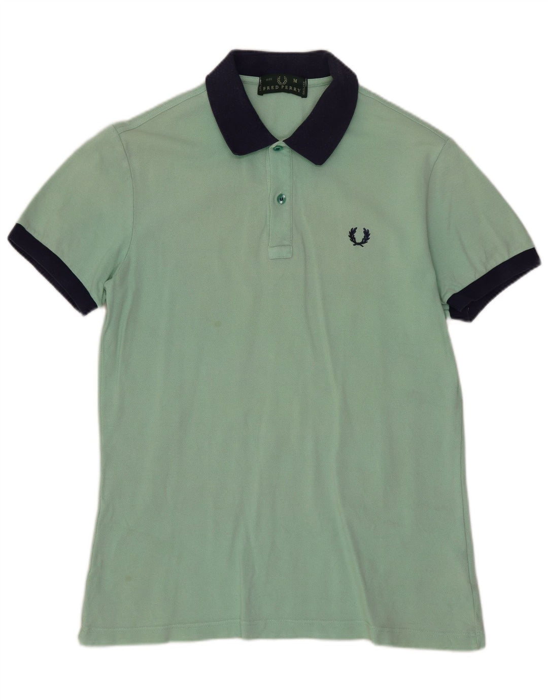 Мужская рубашка-поло FRED PERRY, хлопковая, среднего зеленого цвета