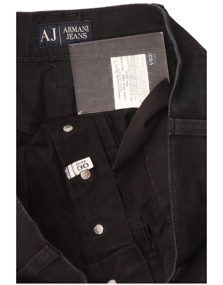 Мужские прямые джинсы ARMANI W30 L30, черный хлопок