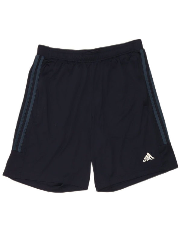 Мужские спортивные шорты Adidas Aeroready среднего размера, темно-синие, полиэстер