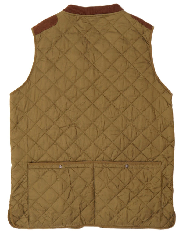 Мужской стеганый жилет Barbour UK 42 XL, цвет хаки, полиамид с цветными блоками