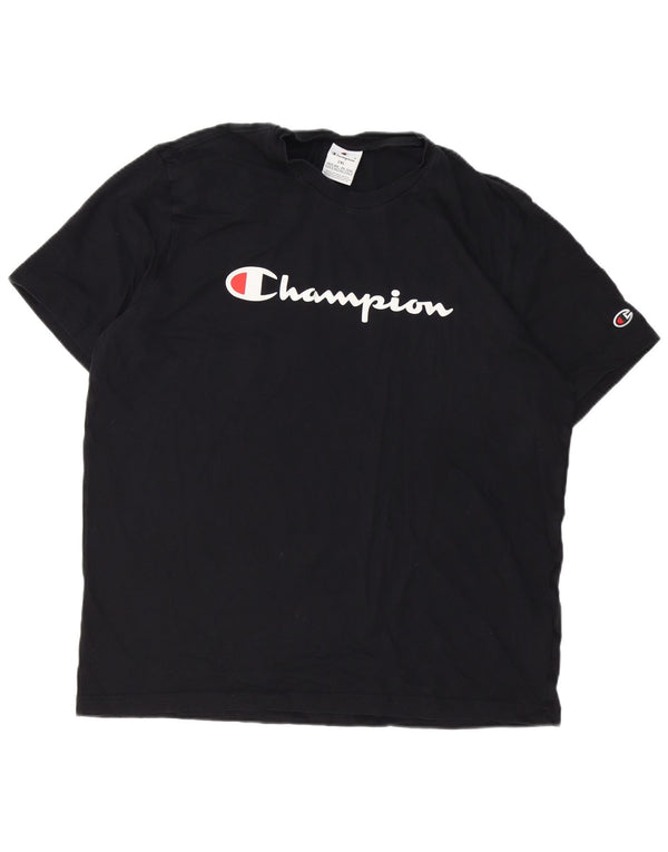 Мужская футболка с рисунком Champion 2XL, черный хлопок
