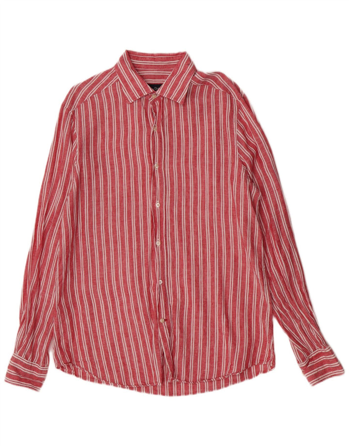 Мужская рубашка Massimo Dutti в большую красную полоску