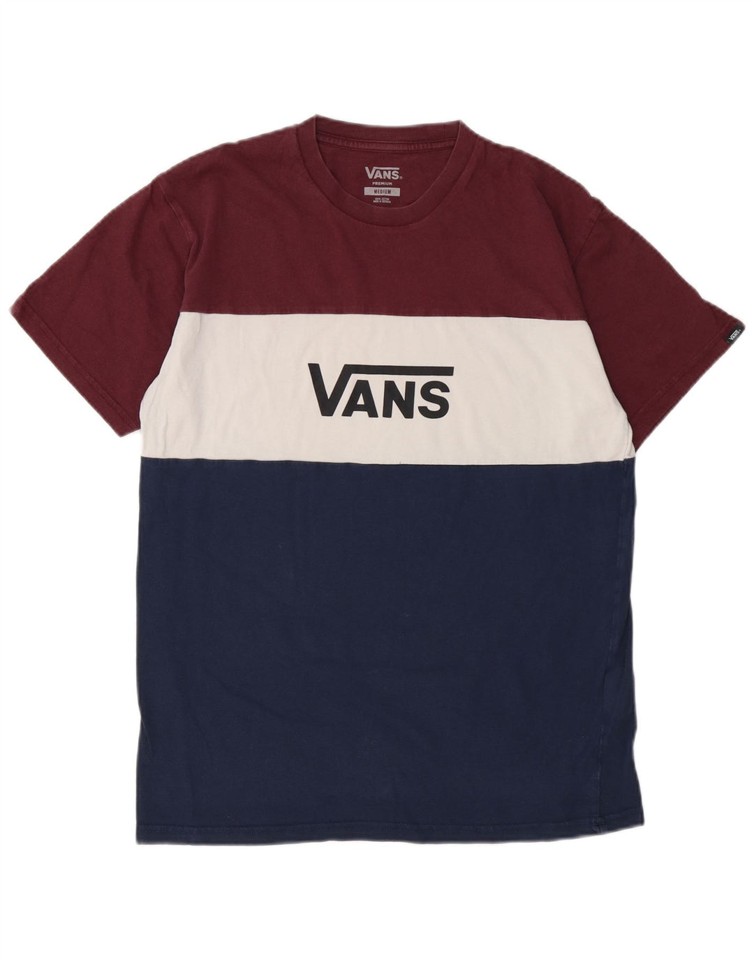 Мужская футболка с рисунком VANS, средний цвет, хлопок с цветными блоками