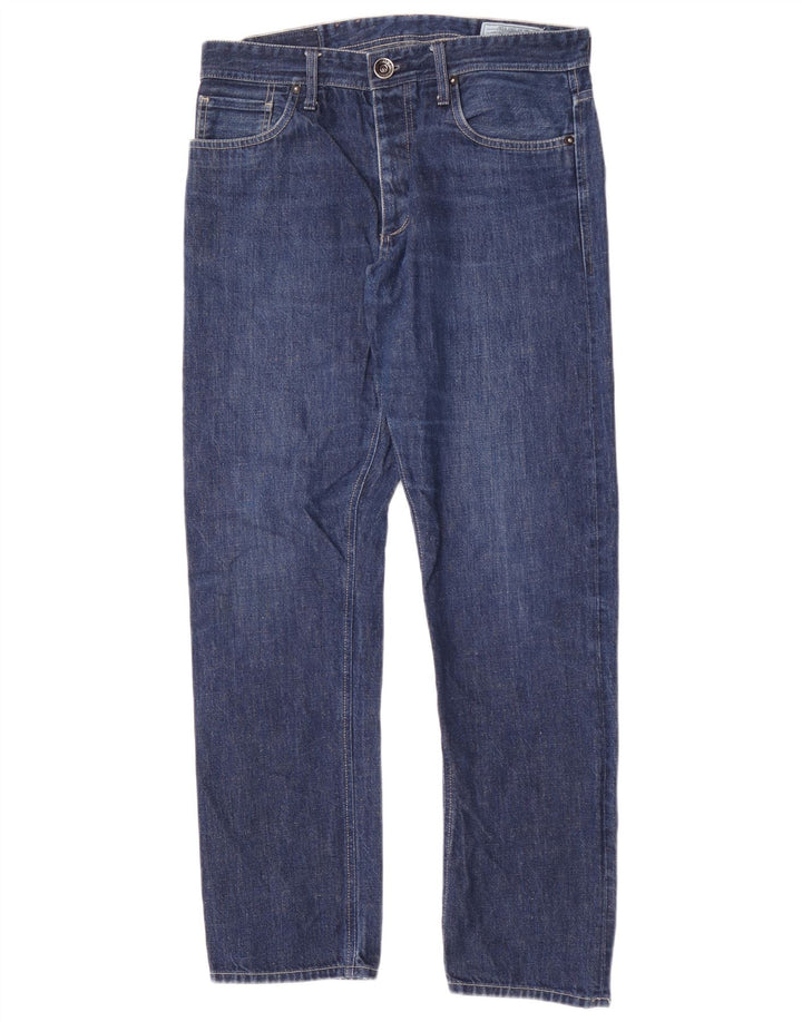Мужские прямые джинсы Jack & Jones W34 L32 синие, хлопок