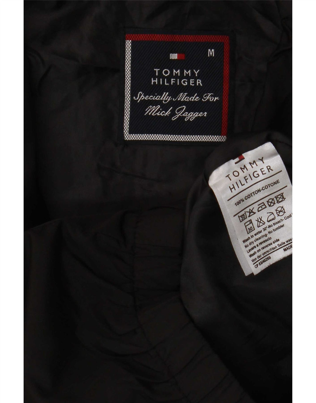 Мужская куртка-бомбер Tommy Hilfiger Mick Jagger UK 38, средний черный