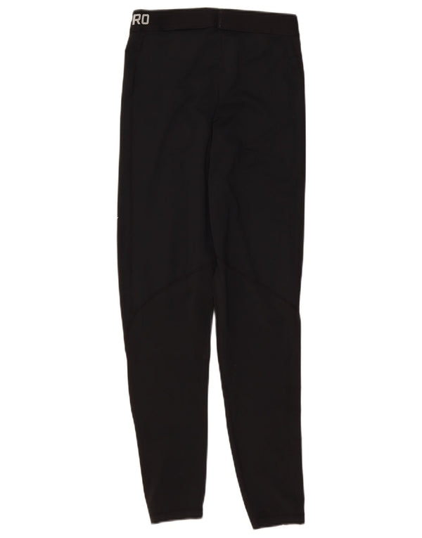 Женские леггинсы с рисунком Nike Dri Fit UK 12, средний черный, полиэстер
