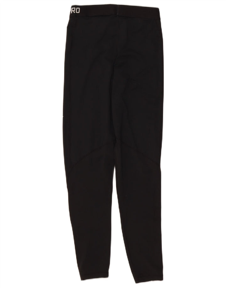 Женские леггинсы с рисунком Nike Dri Fit UK 12, средний черный, полиэстер