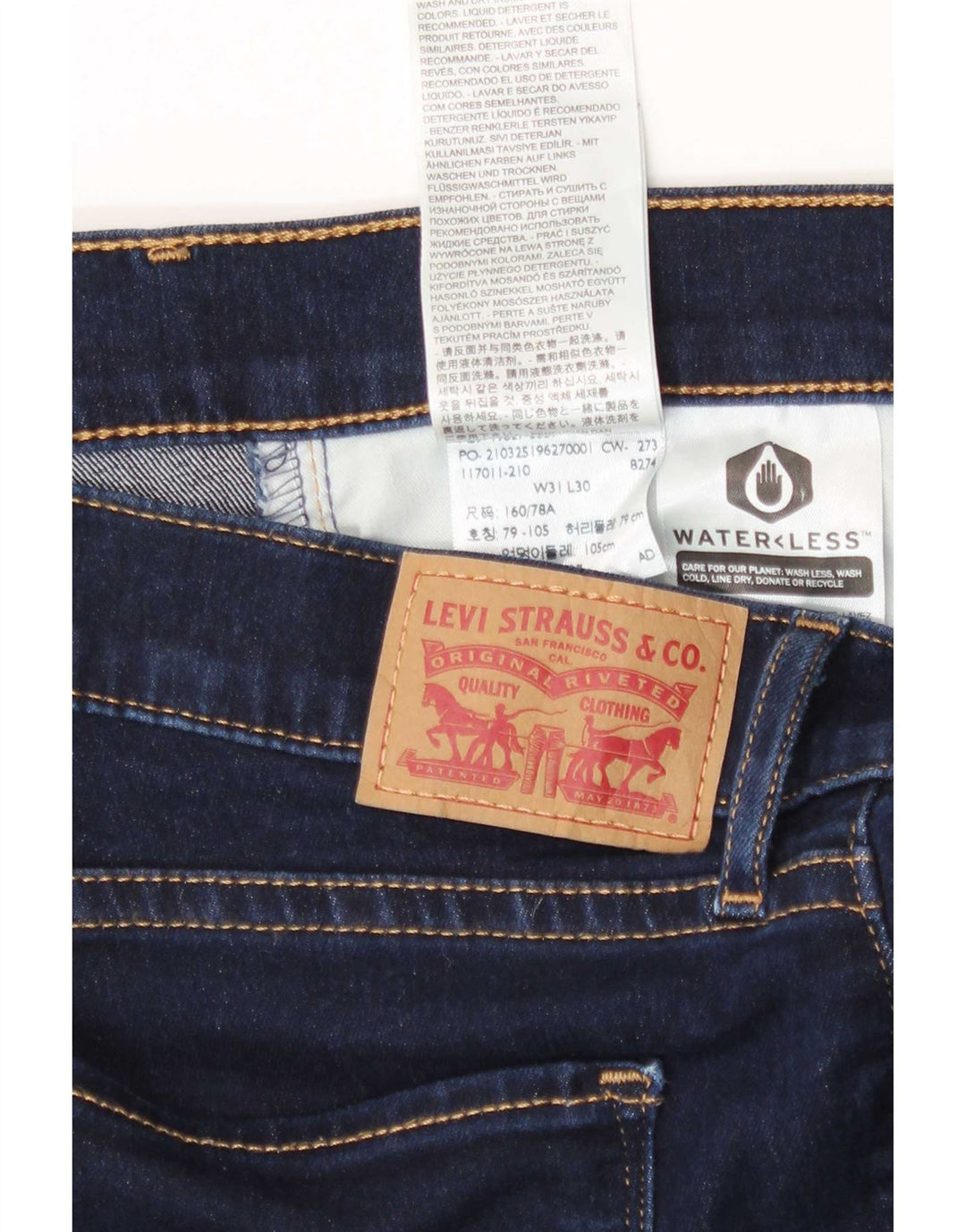 Женские джинсы Levi's 312 Shaping Slim W31 L30, темно-синие, хлопок