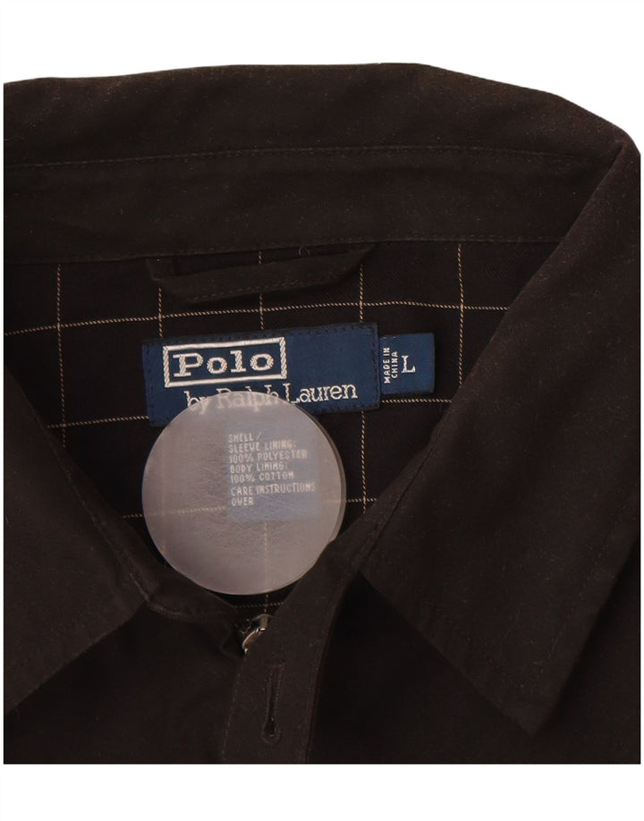 Мужской бомбер POLO RALPH LAUREN UK 40, большой черный хлопок