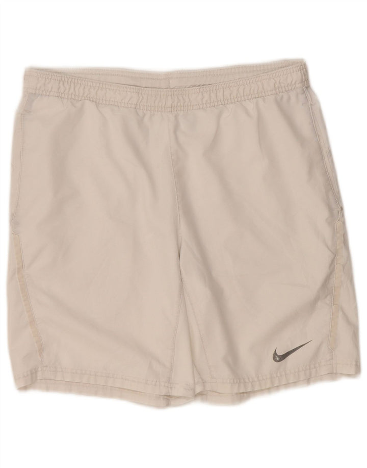 NIKE Mens Dri Fit Sport Shorts Small  White