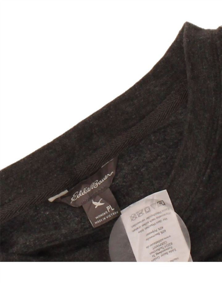 EDDIE BAUER Womens Sweatshirt Jumper UK 16 Large Grey Cotton Vintage Eddie Bauer and Second-Hand Eddie Bauer from Messina Hembry 
