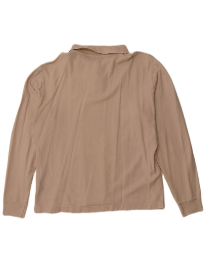 Мужская рубашка-поло с длинным рукавом FILA среднего бежевого цвета