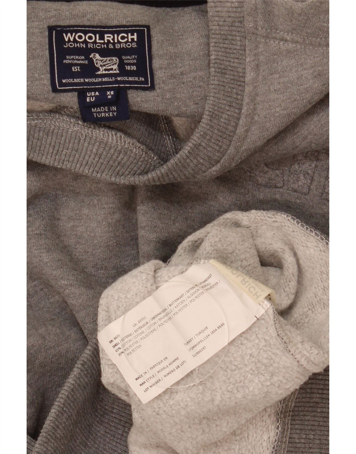 Мужской свитшот с рисунком Woolrich, маленький серый хлопковый джемпер в крапинку