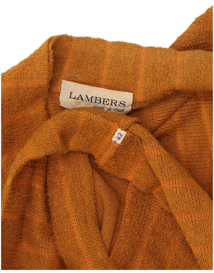 Женский удлиненный кардиган Lambers IT 42, средний оранжевый в тонкую полоску