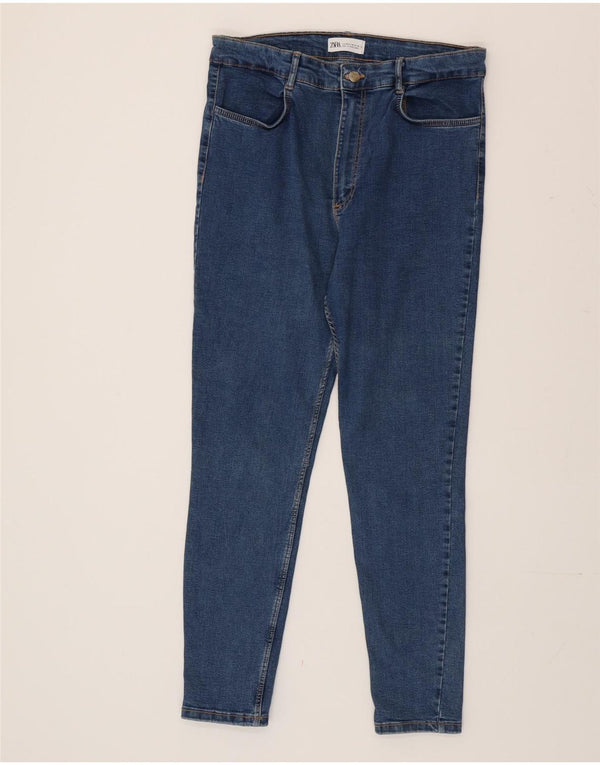 Женские джинсы скинни Zara EU 46 2XL W36 L27 синие