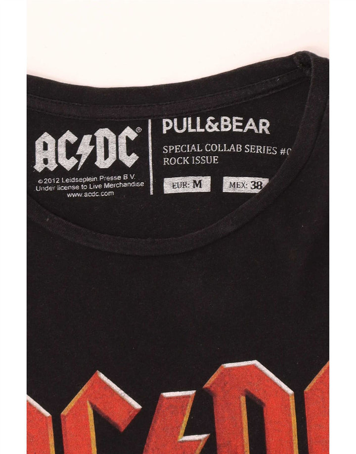 Мужская футболка с рисунком Pull & Bear, средний черный