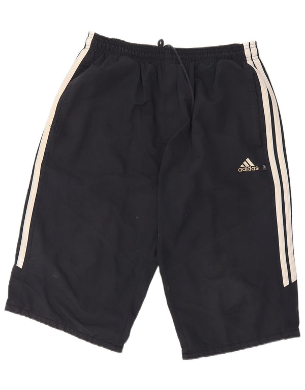 Мужские спортивные шорты-бермуды Adidas, маленькие черные из полиэстера