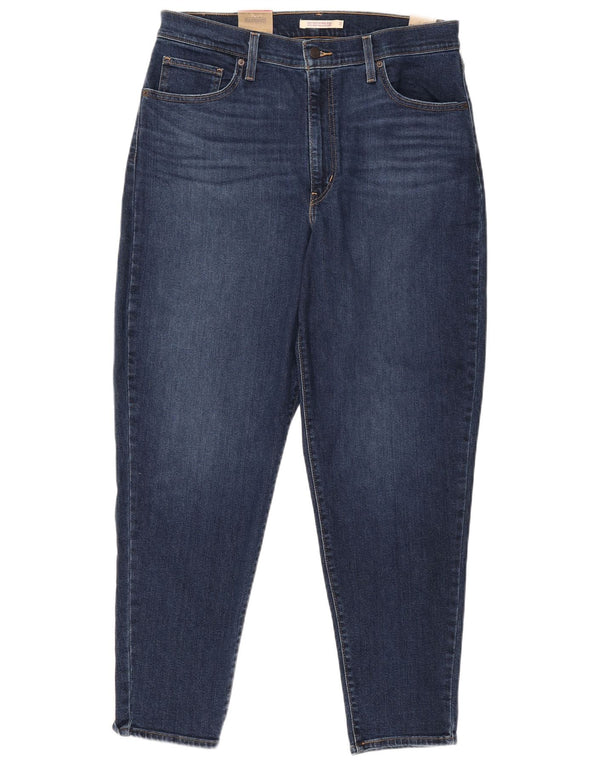 Женские зауженные джинсы Levi's Mom Jean с высокой талией W33 L29, синий хлопок