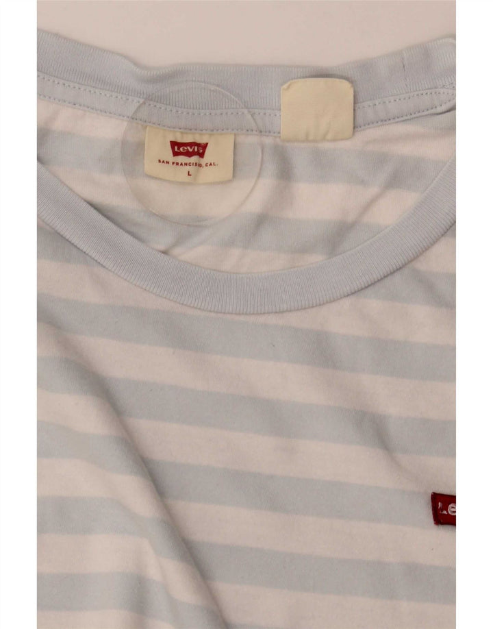 Женская футболка Levi's Top UK 16, большая синяя полоска