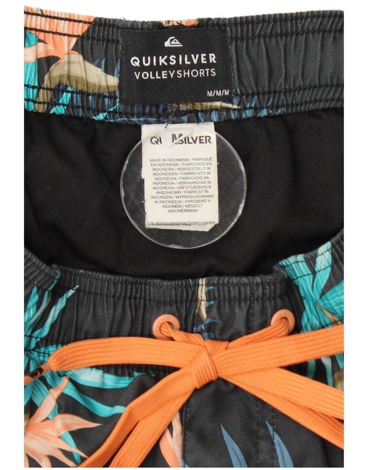 Мужские шорты для плавания Quiksilver, средний темно-синий цветочный полиэстер
