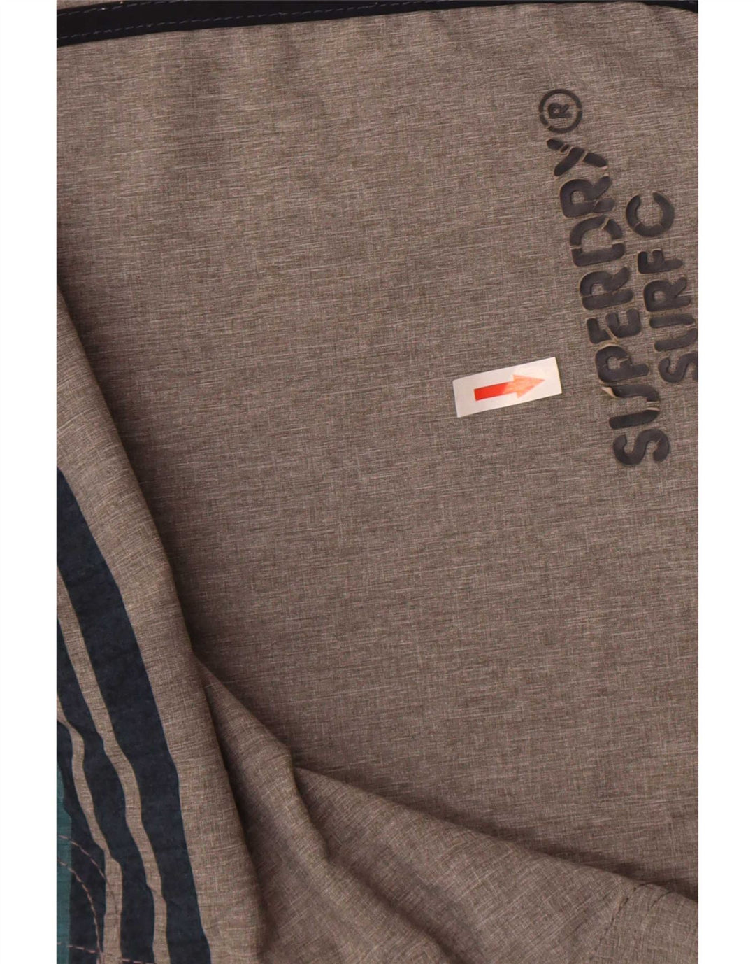 Мужские шорты для плавания Superdry Regular с графикой, большие серые полосатые полиэстеровые шорты