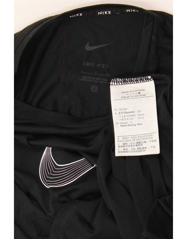 Футболка с рисунком Nike Dri Fit для мальчиков, 8–9 лет, маленький черный полиэстер
