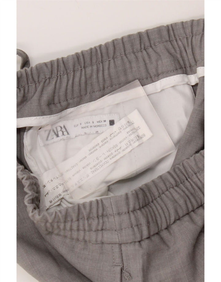 Мужские брюки-чиносы Zara, маленькие W30 L28, серый полиэстер