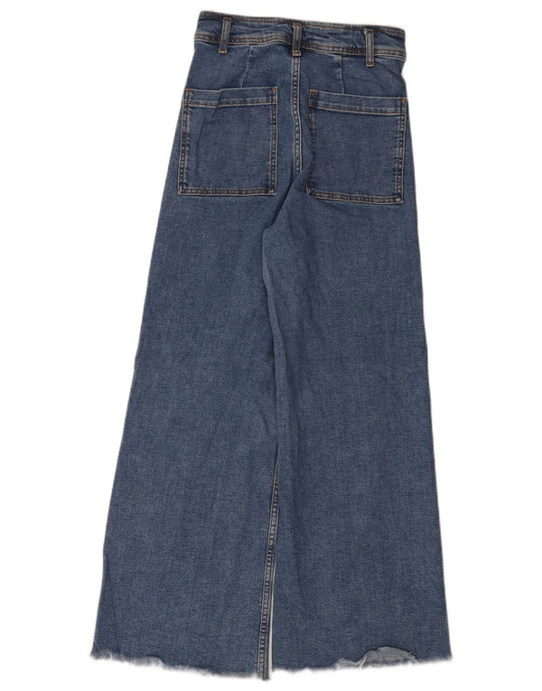 Женские широкие джинсы с высокой талией Zara EU 36 XS W26 L28 синие